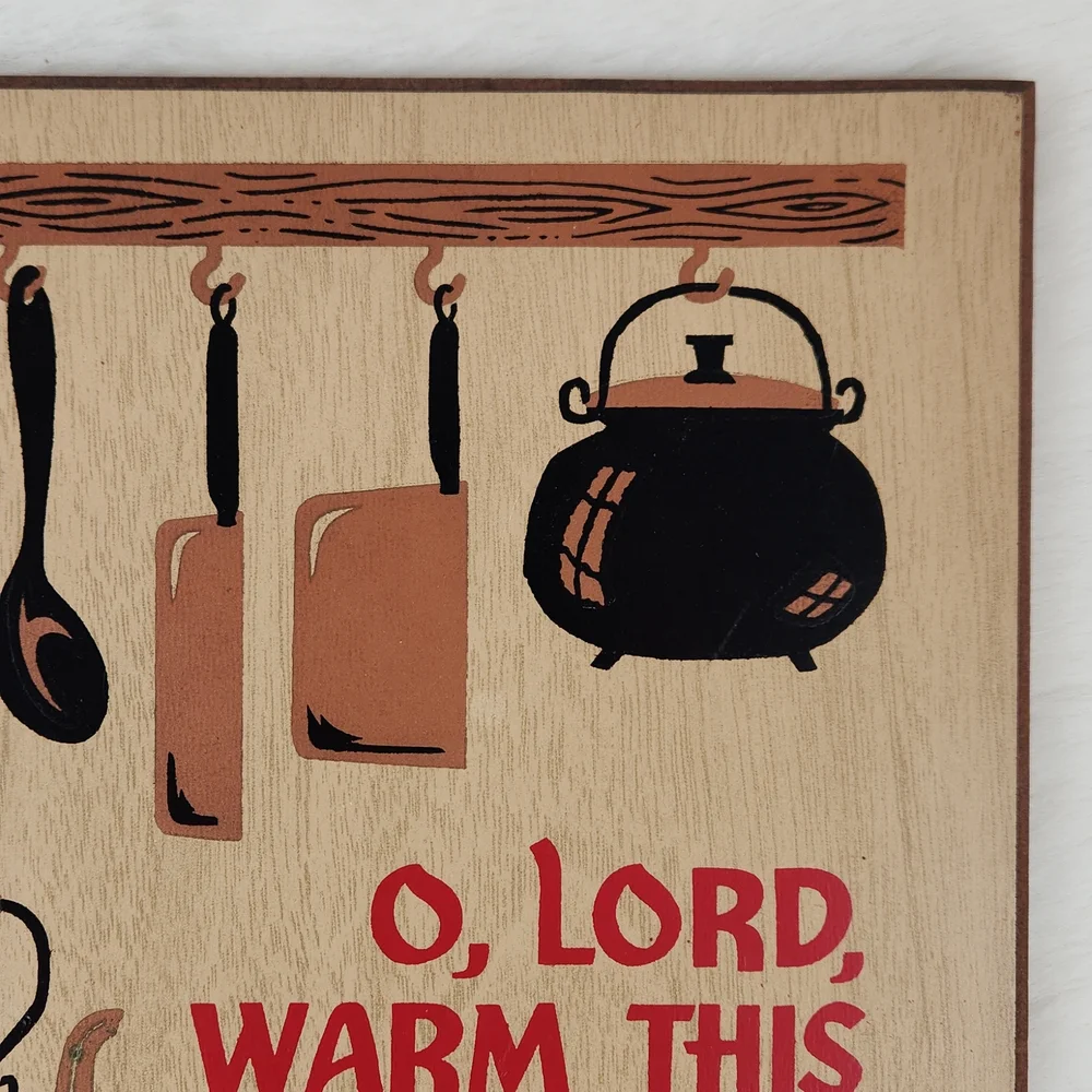 70s Kitchen Prayer, Press board Kitchen decor
